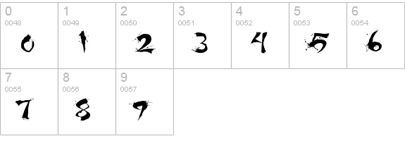 Shoguns Clan numbers 0-9 preview