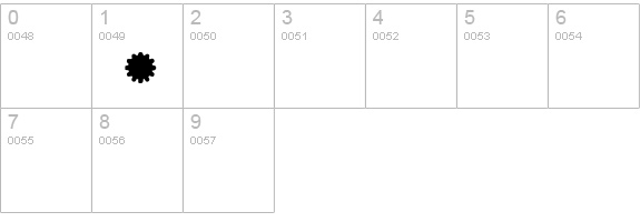 Shower Flower numbers 0-9 preview