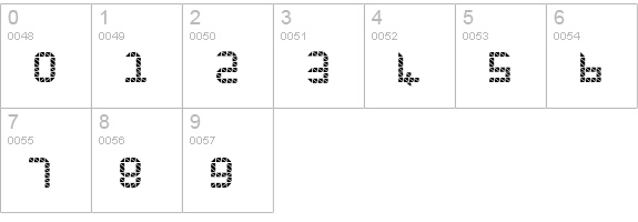 SidesAndCorners-One numbers 0-9 preview