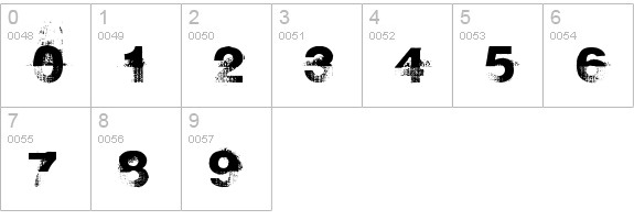 sidewalk numbers 0-9 preview