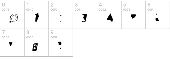 Sidewalker-Italic numbers 0-9 preview
