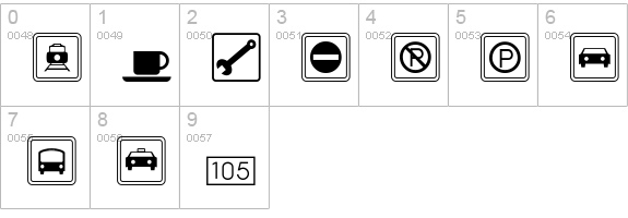 SIGN&SYMBOLS-Thin numbers 0-9 preview