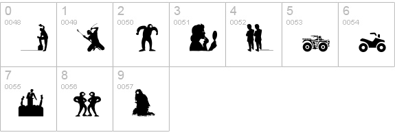 Silhouettes03 numbers 0-9 preview