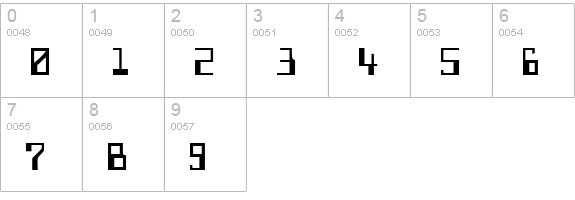 Sillycon Regular numbers 0-9 preview