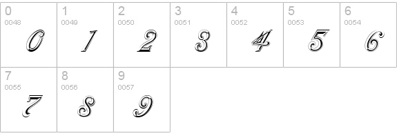 SilverPlate Regular numbers 0-9 preview