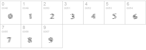 Singer-SerifHard numbers 0-9 preview