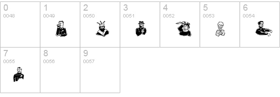 Sinister numbers 0-9 preview