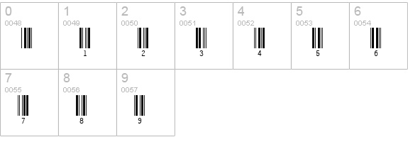 SKANDEMO R Bar Code C39 numbers 0-9 preview