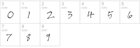 skeetch numbers 0-9 preview