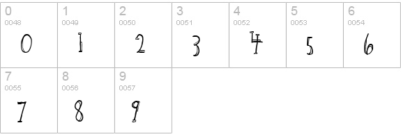 Sketchbook numbers 0-9 preview