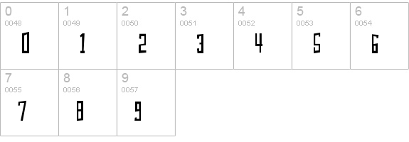 Skin and Bones
 numbers 0-9 preview