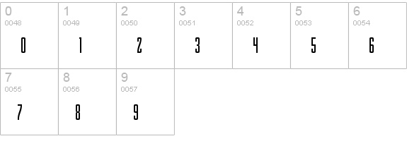 Skinny Sunbeams
 numbers 0-9 preview