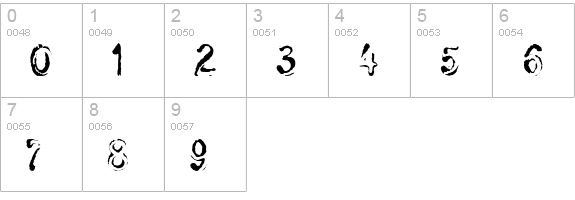 Skwieker Regular numbers 0-9 preview