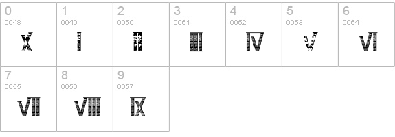 Skyscraper numbers 0-9 preview