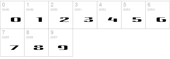 slick numbers 0-9 preview