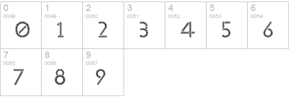 Slinked  numbers 0-9 preview