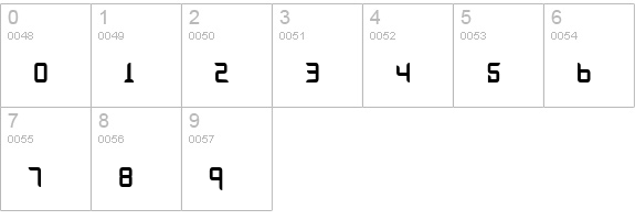 Sliver numbers 0-9 preview