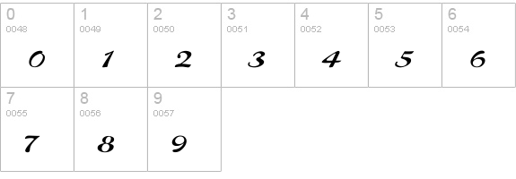 Slogan-Normal Wd numbers 0-9 preview