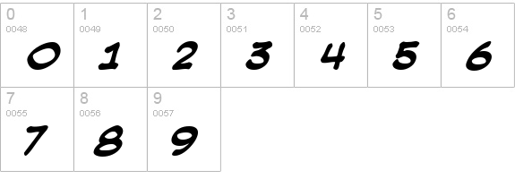 SmackAttack BB Bold numbers 0-9 preview