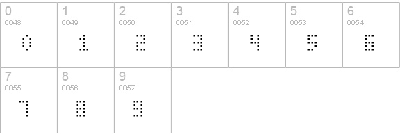 SMdot12 numbers 0-9 preview