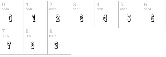 SmokeHausShadow numbers 0-9 preview