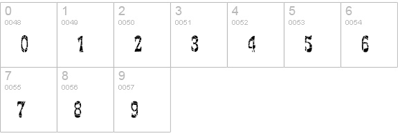SmokeHouseShatter numbers 0-9 preview