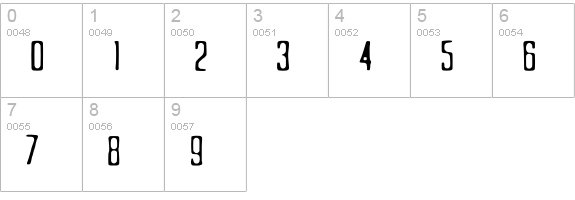 Snderfistad numbers 0-9 preview
