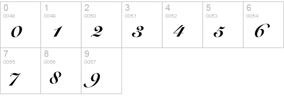 Snell Black numbers 0-9 preview