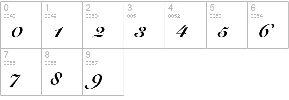 Snell Black BT numbers 0-9 preview