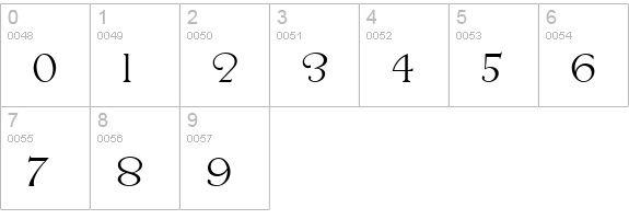 Snooty Fox NF numbers 0-9 preview