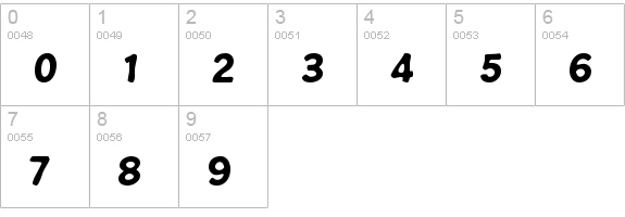 Snowa numbers 0-9 preview