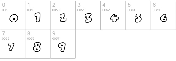 Snowblobs
 numbers 0-9 preview