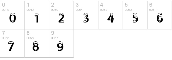 Snowdrift numbers 0-9 preview