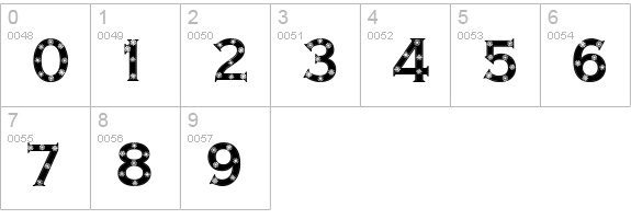 Snowflake Letters numbers 0-9 preview
