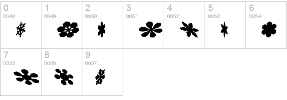 SnowflakesFalling numbers 0-9 preview