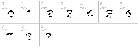 Snowgoose Front numbers 0-9 preview