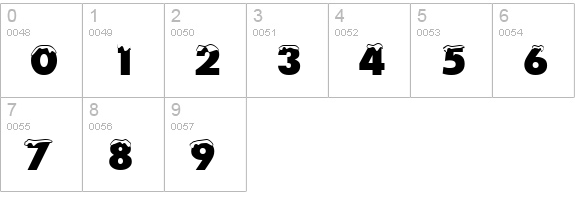 Snowy Plain numbers 0-9 preview