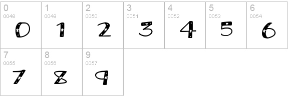 Snowy Sparkles
 numbers 0-9 preview