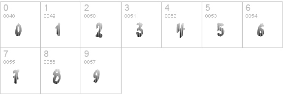 Soft Sugar fade numbers 0-9 preview