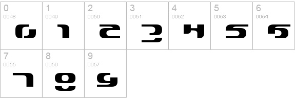 solar2000 numbers 0-9 preview