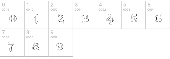 SortefaxS01 numbers 0-9 preview