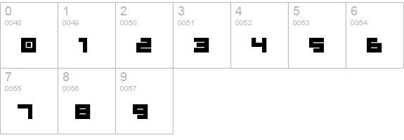 Sound System Regular numbers 0-9 preview