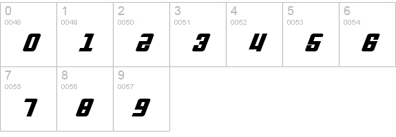 Soviet Bold ExpItal numbers 0-9 preview