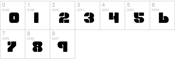 Space Cruiser numbers 0-9 preview