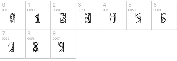 Space Gimboid numbers 0-9 preview