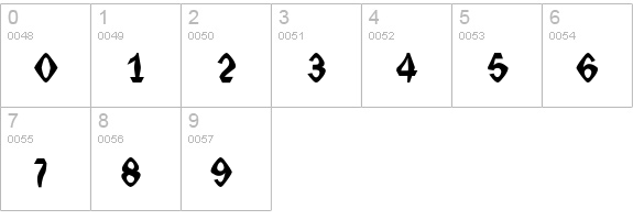 Space Spider numbers 0-9 preview