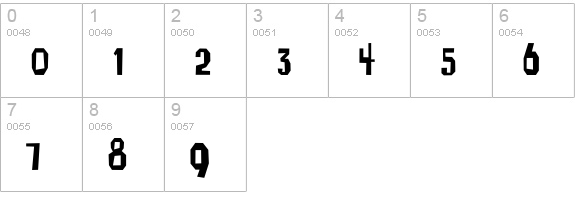 SpaceCowboy numbers 0-9 preview