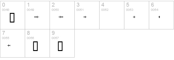 SpaceIveyCondensed numbers 0-9 preview