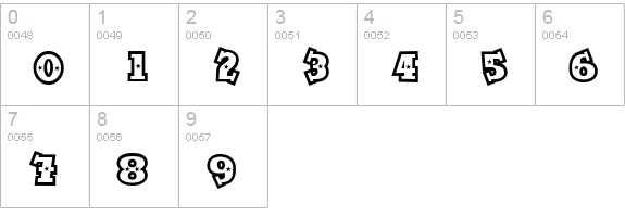 SpaceOutOpen numbers 0-9 preview