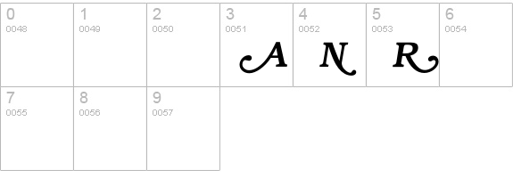 SpecialAlphabetsP05 numbers 0-9 preview